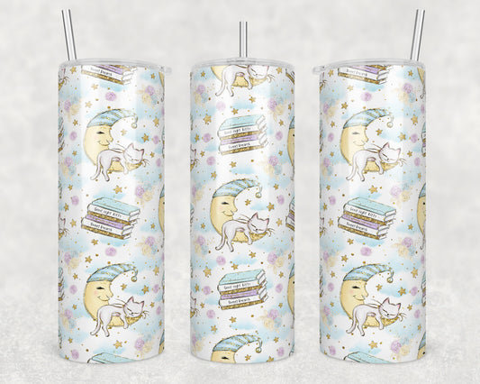 Goodnight Kitty Sublimation Transfer Tumbler Wrap 20oz (read description)