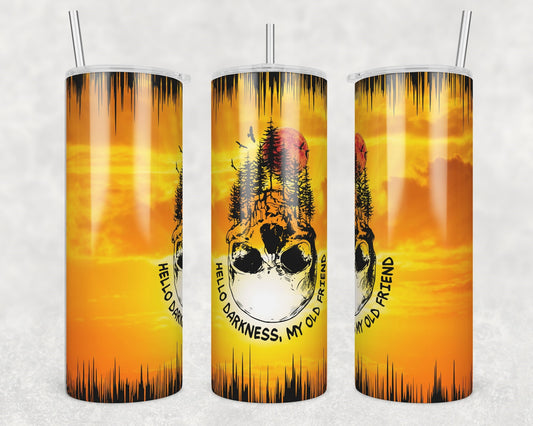 Hello Darkness Sublimation Transfer Tumbler Wrap 20oz (read description)