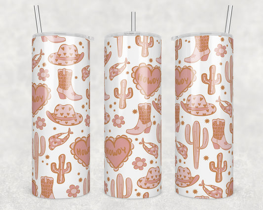 Howdy Valentine Sublimation Transfer Tumbler Wrap 20oz (read description)