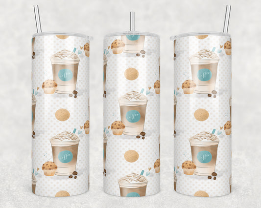 Iced Coffee Life Sublimation Transfer Tumbler Wrap 20oz (read description)