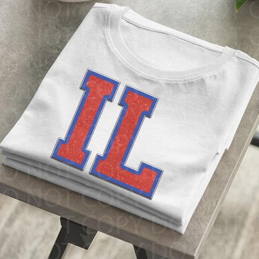 Illinois **EXCLUSIVE** Faux Embroidery DTF Transfer