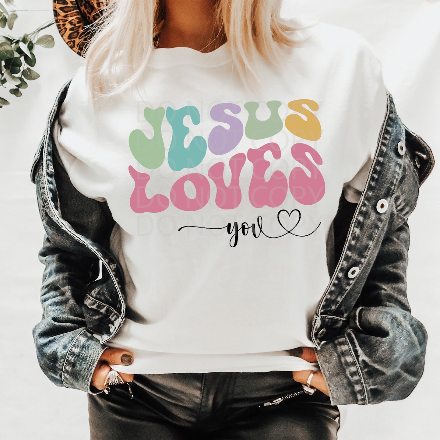 Jesus Loves You DTF & Sublimation Transfer