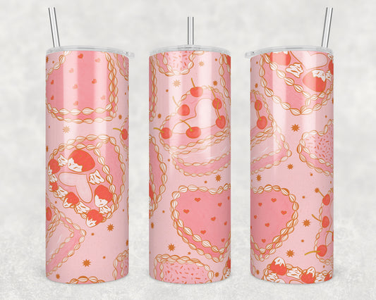 Cake Love Sublimation Transfer Tumbler Wrap 20oz (read description)