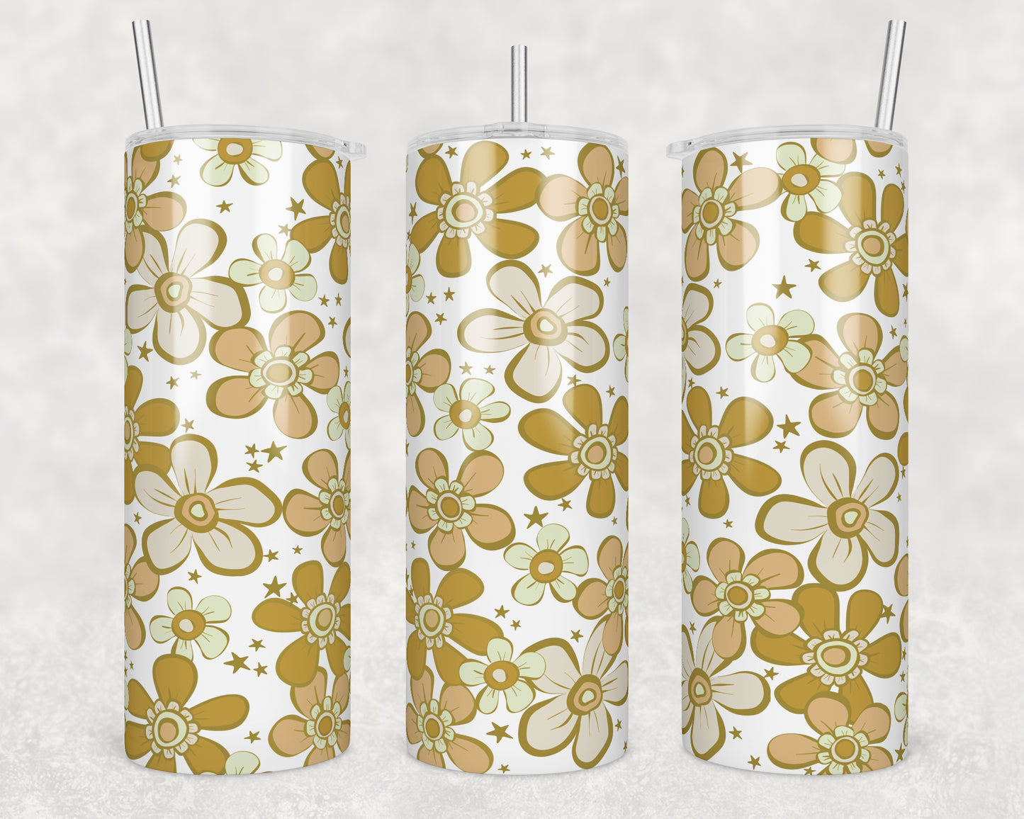 Lucky Daisies Sublimation Transfer Tumbler Wrap 20oz (read description)