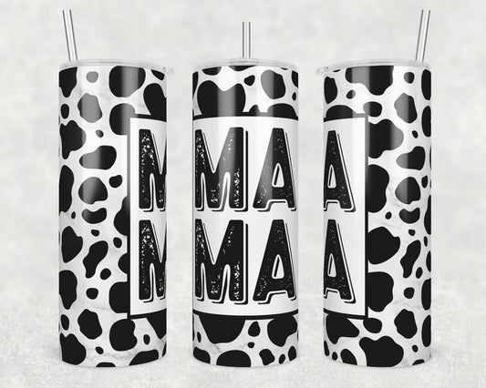 Mama Cow Print Sublimation Transfer Tumbler Wrap 20oz (read description)