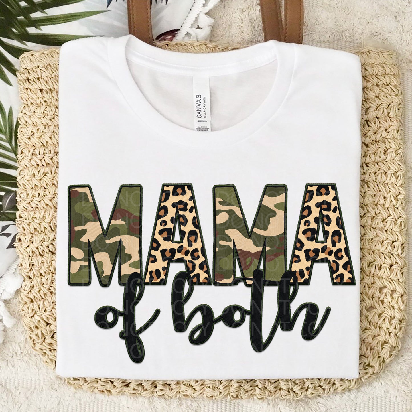 Mama of Both Faux Embroidery DTF Transfer