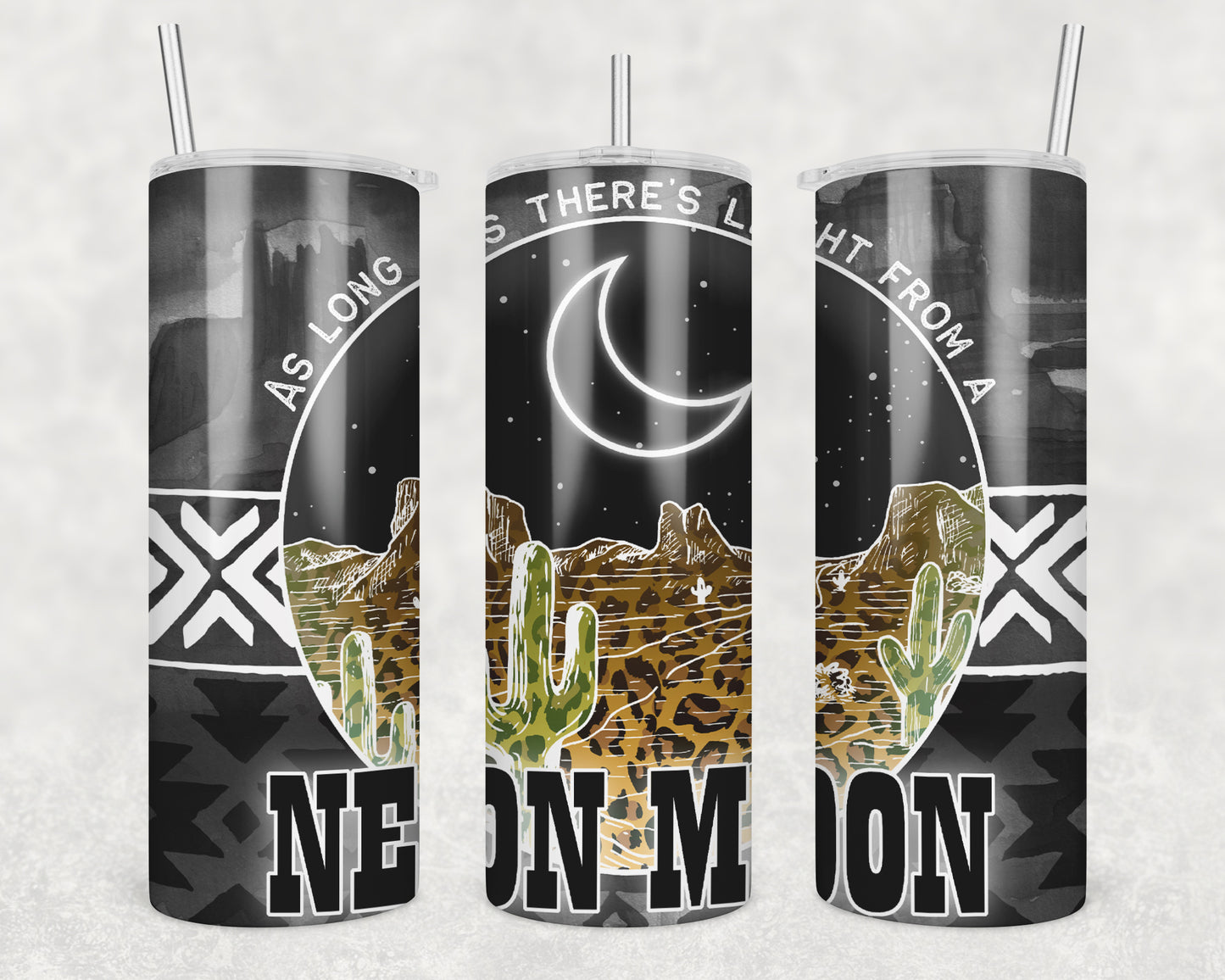 Neon Moon Sublimation Transfer Tumbler Wrap 20oz (read description)