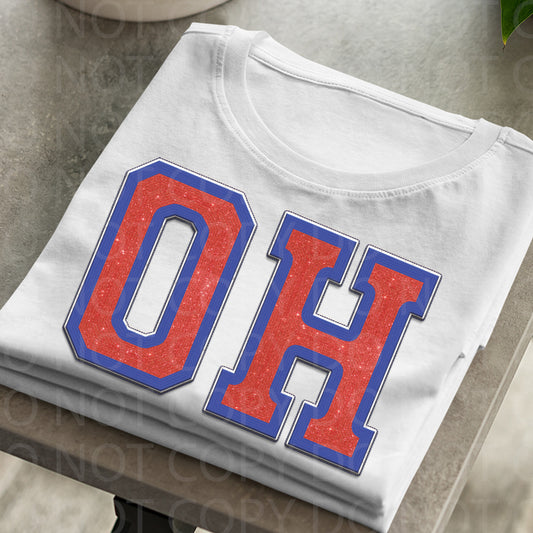 Ohio **EXCLUSIVE** Faux Embroidery DTF Transfer