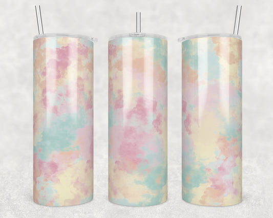 Pastel Tie Dye Sublimation Transfer Tumbler Wrap 20oz (read description)