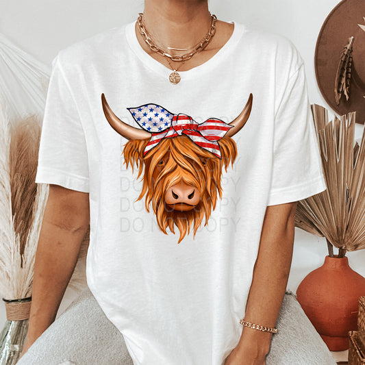 Patriotic Cow DTF & Sublimation Transfer