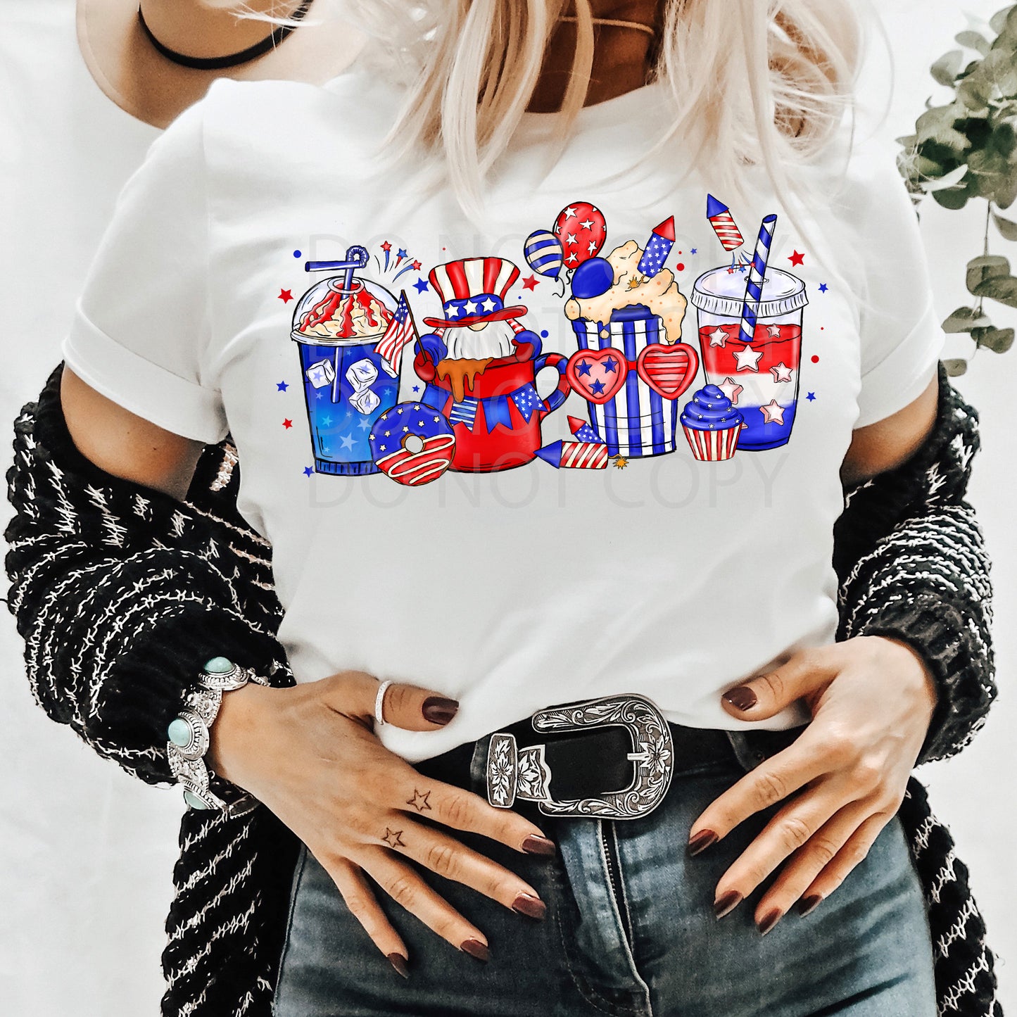 Patriotic Gnome Coffee DTF & Sublimation Transfer