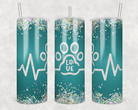 Paw Print Life Sublimation Transfer Tumbler Wrap 20oz (read description)