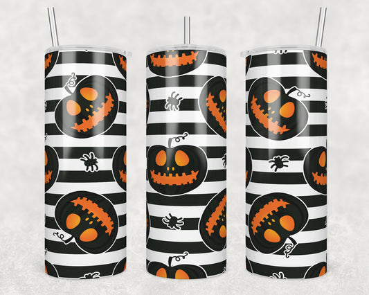 Pumpkin Face Sublimation Transfer Tumbler Wrap 20oz (read description)