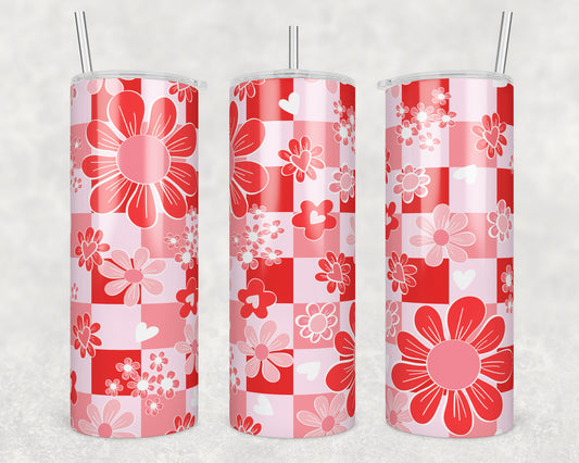 Retro Floral Love Sublimation Transfer Tumbler Wrap 20oz (read description)