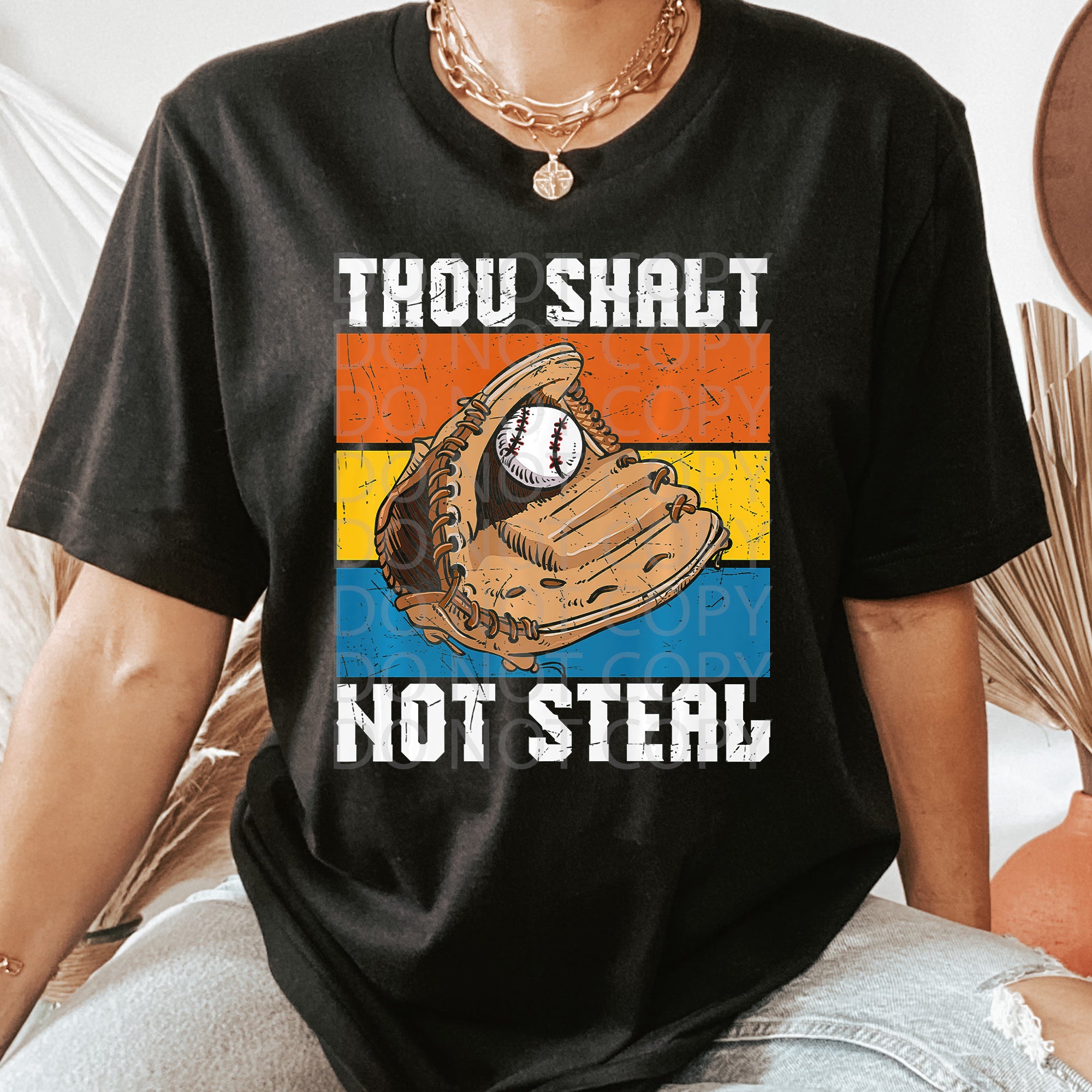 Thou shalt not sales steal baseball shirt