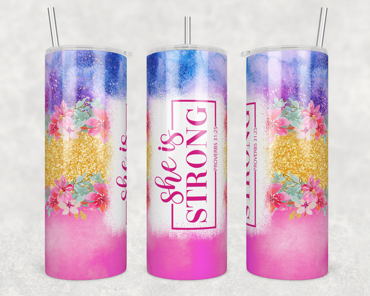 She is Strong Sublimation Transfer Tumbler Wrap 20oz (read description)