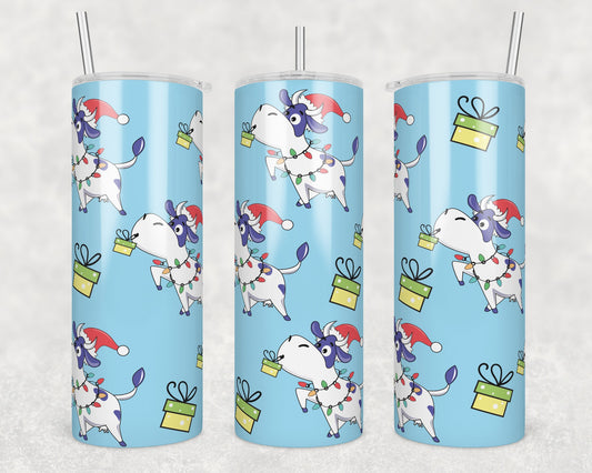 Silly Christmas Cows Sublimation Transfer Tumbler Wrap 20oz (read description)