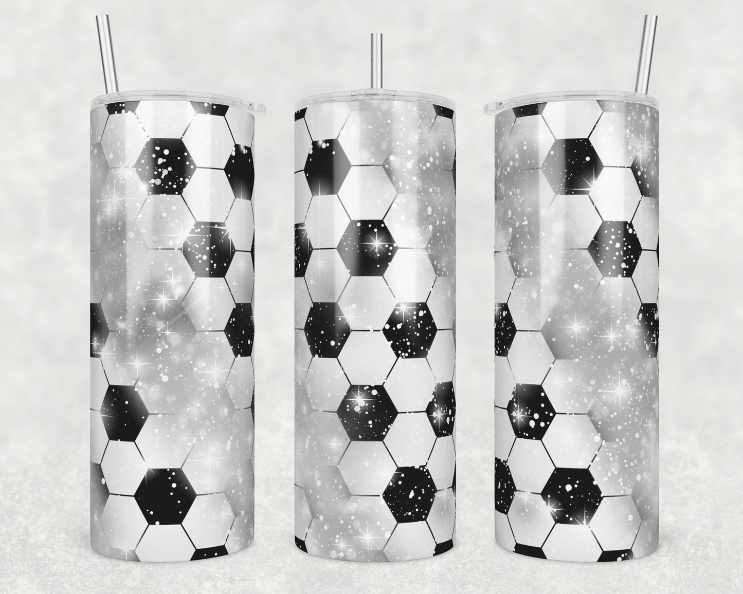 Soccer Sparkles Sublimation Transfer Tumbler Wrap 20oz (read description)