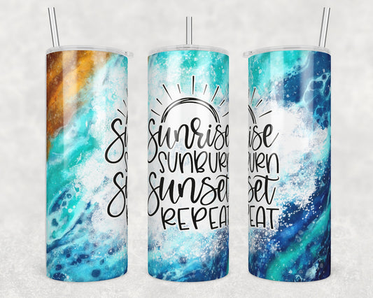 Sunrise Sunset Sublimation Transfer Tumbler Wrap 20oz (read description)