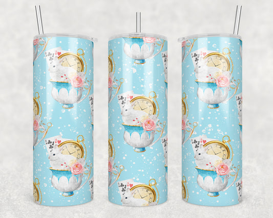 Tea Time Sublimation Transfer Tumbler Wrap 20oz (read description)