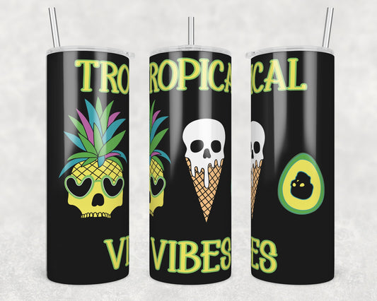 Tropical Vibes Sublimation Transfer Tumbler Wrap 20oz (read description)