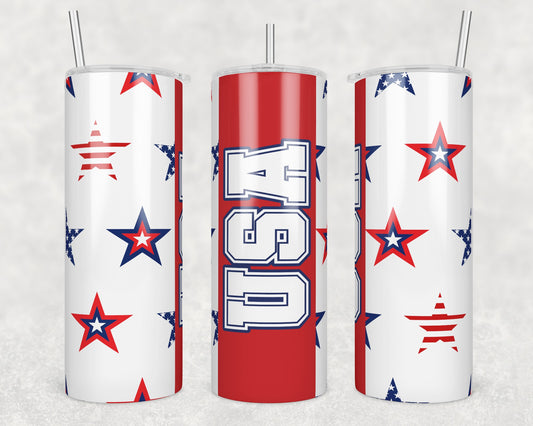 USA Sublimation Transfer Tumbler Wrap 20oz (read description)