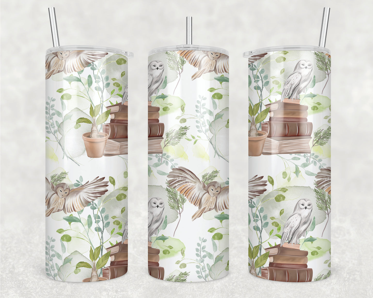 Wizard Owl Books Sublimation Transfer Tumbler Wrap 20oz (read description)