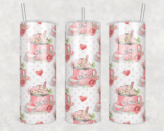 XOXO Coffee Sublimation Transfer Tumbler Wrap 20oz (read description)